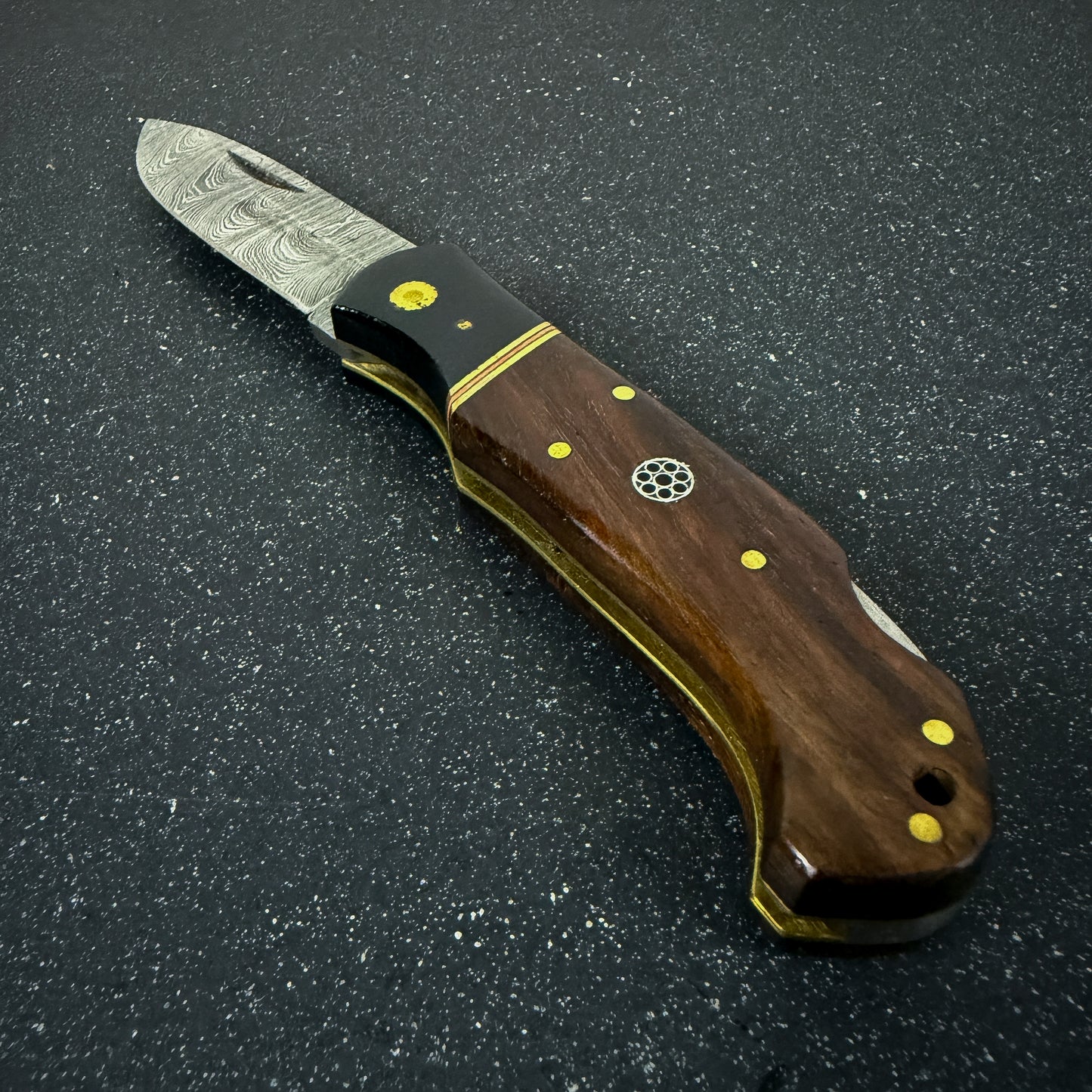 Navaja de Acero Damasco 16.5cm “Puelo“