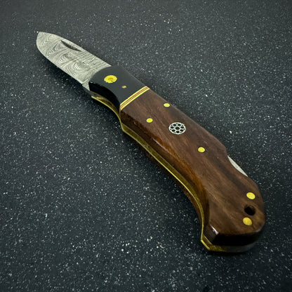 Navaja de Acero Damasco 16.5cm “Puelo“
