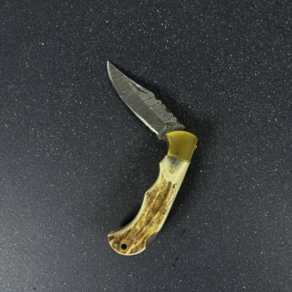 Navaja de Acero Damasco 20cm “Ciervo“