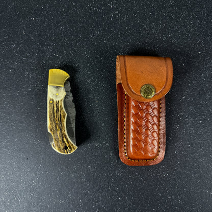 Navaja de Acero Damasco 20cm “Ciervo“