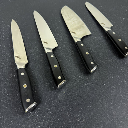 Pack 4 Cuchillos de Cocina + Bloque Magnético "Cay" / "Mate" / "Tronador" / "Arenales"