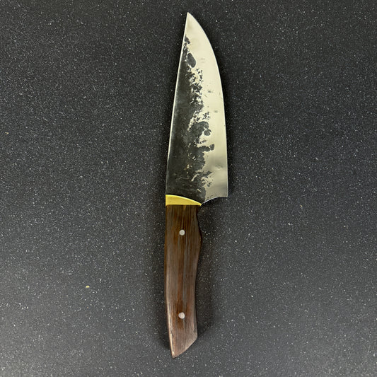 Cuchillo Parrillero Inox. 33cm con Funda de Cuero "Concón"