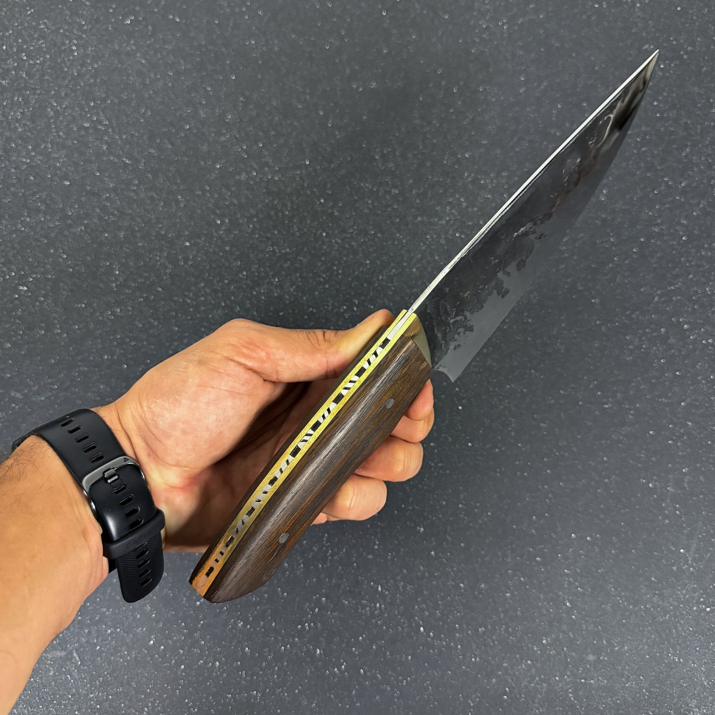 Cuchillo Parrillero Inox. 33cm con Funda de Cuero "Concón"