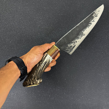 Cuchillo Parrillero 40cm con Funda de Cuero "Tucúquere"