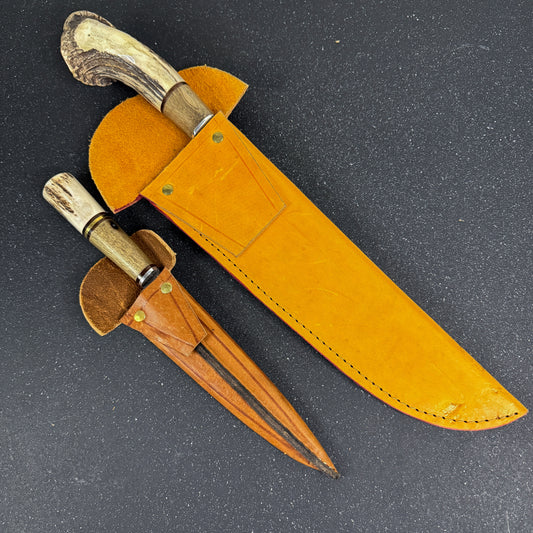 Pack 2 Cuchillos Parrilleros Acero Al Carbono "Ciprés" 44cm y "Jilguero" 28cm