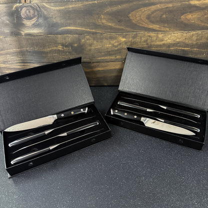 Set de 8 Cuchillos de Mesa de Acero Damasco 24cm "Reclus"