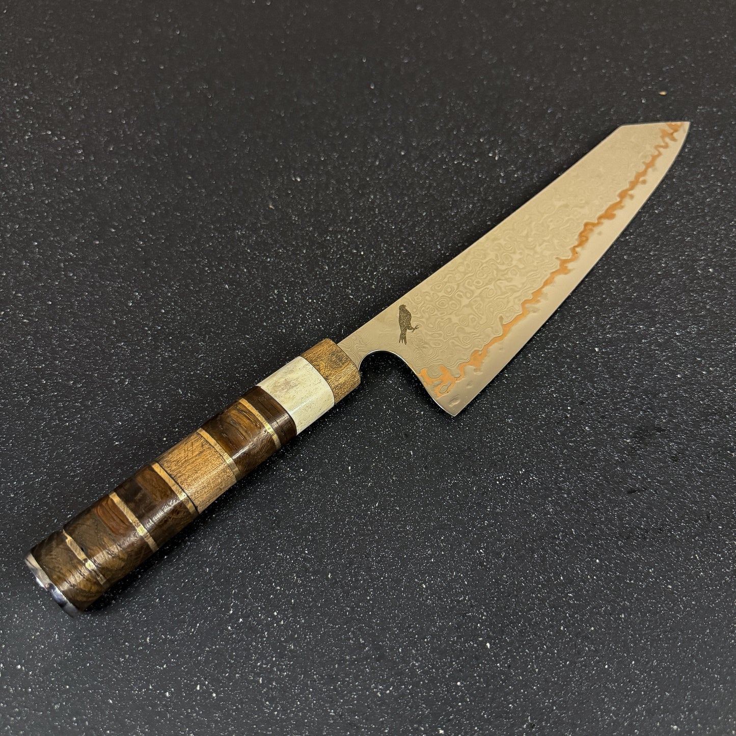 Cuchillo Kiritsuke Damasco Cobre 35cm "Kanji"