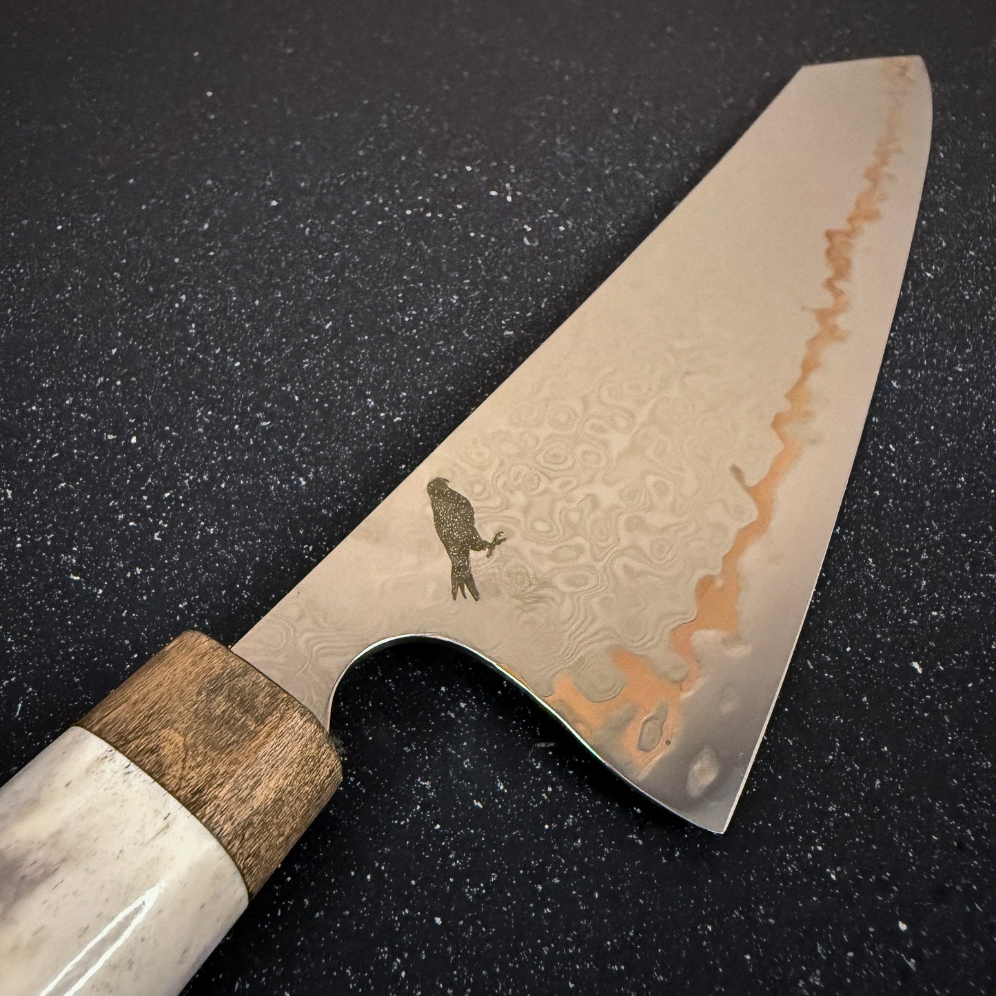 Cuchillo Kiritsuke Damasco Cobre 35cm "Kanji"