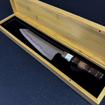 Cuchillo Kiritsuke Damasco Cobre 35cm "Kanji"