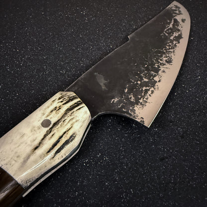 Detalle del filo del Cuchillo Parrillero Forjado 34cm "Concón"