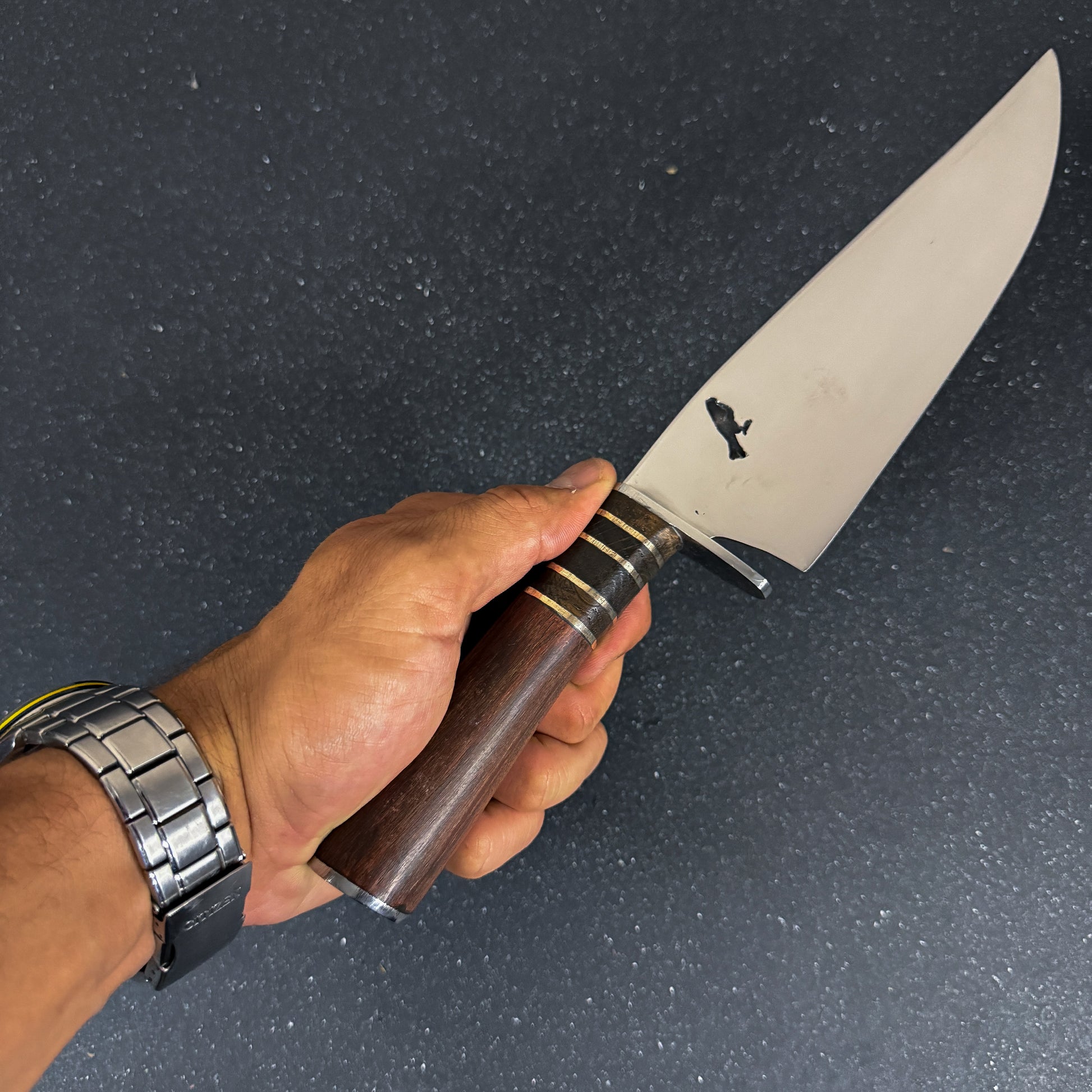 Vista de detalle del Cuchillo Parrillero 33cm "Concón"