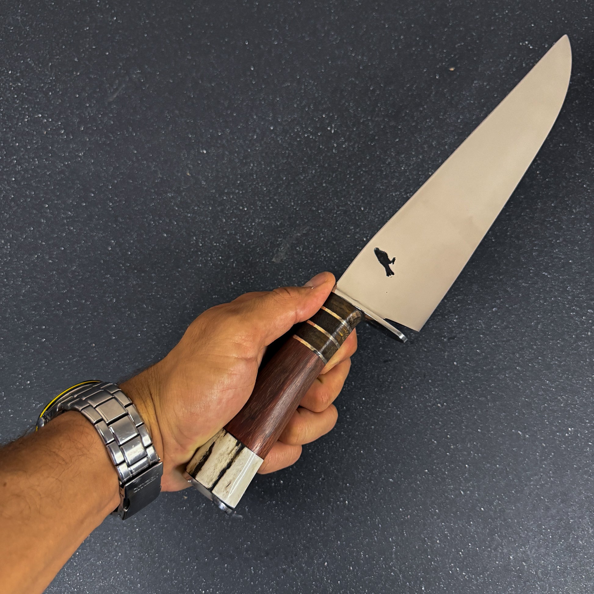 Vista de detalle del Cuchillo Parrillero 36cm "Tucúquere"