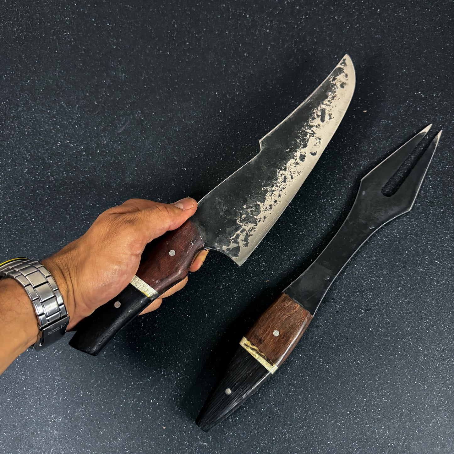 Cuchillo Parrillero 36cm "Tucúquere" + Pincho