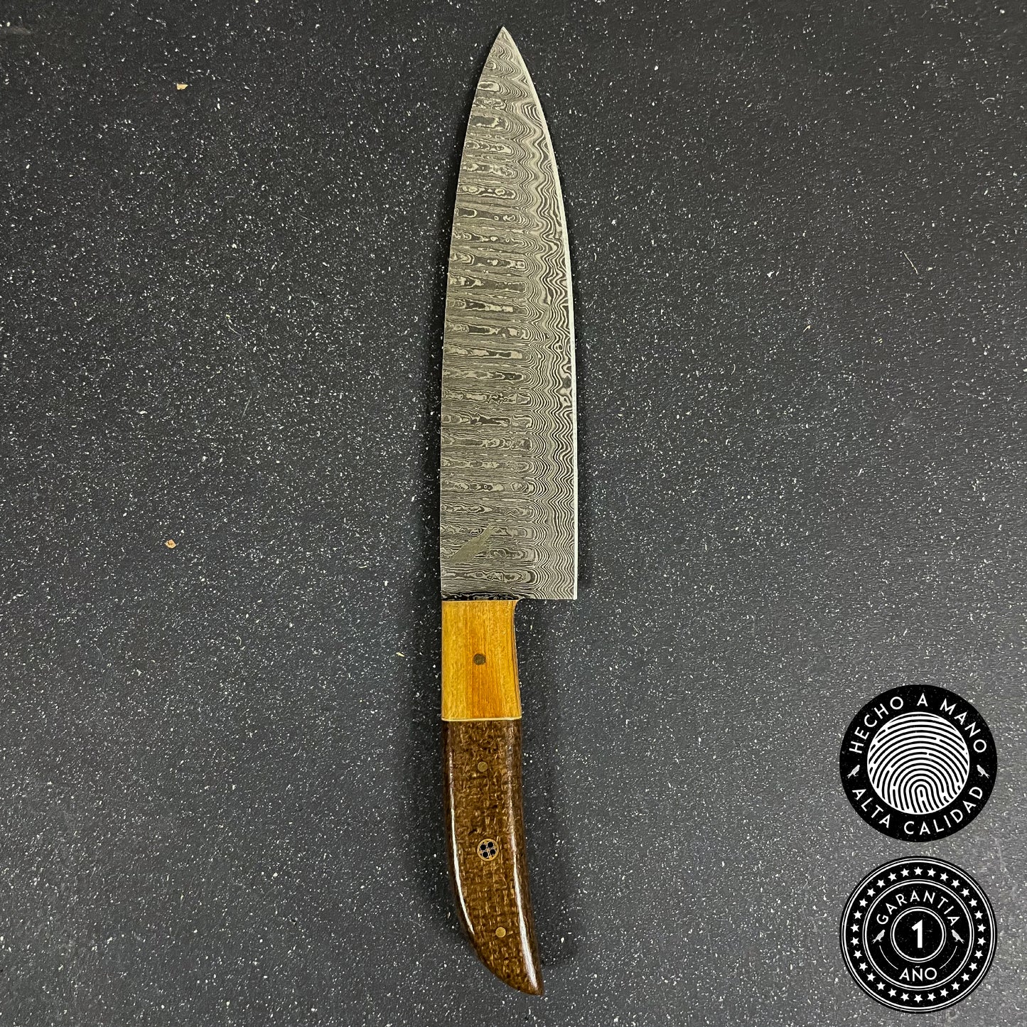 Cuchillo de Cocina de Acero Damasco 30cm "Ranco"