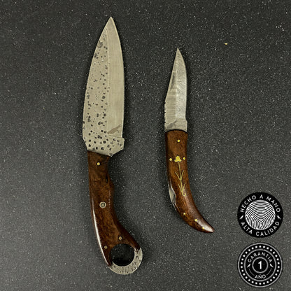 Pack Cuchillo Bushcraft 28cm "Cochrane"  y Navaja Deportiva 20cm "Petrohue"