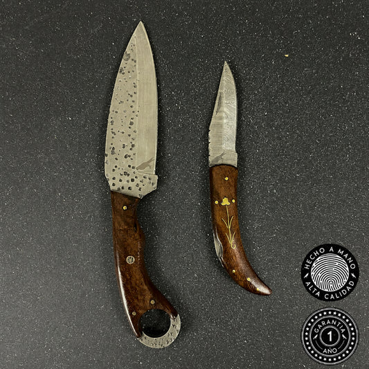 Pack Cuchillo Bushcraft 28cm "Cochrane"  y Navaja Deportiva 20cm "Petrohue"