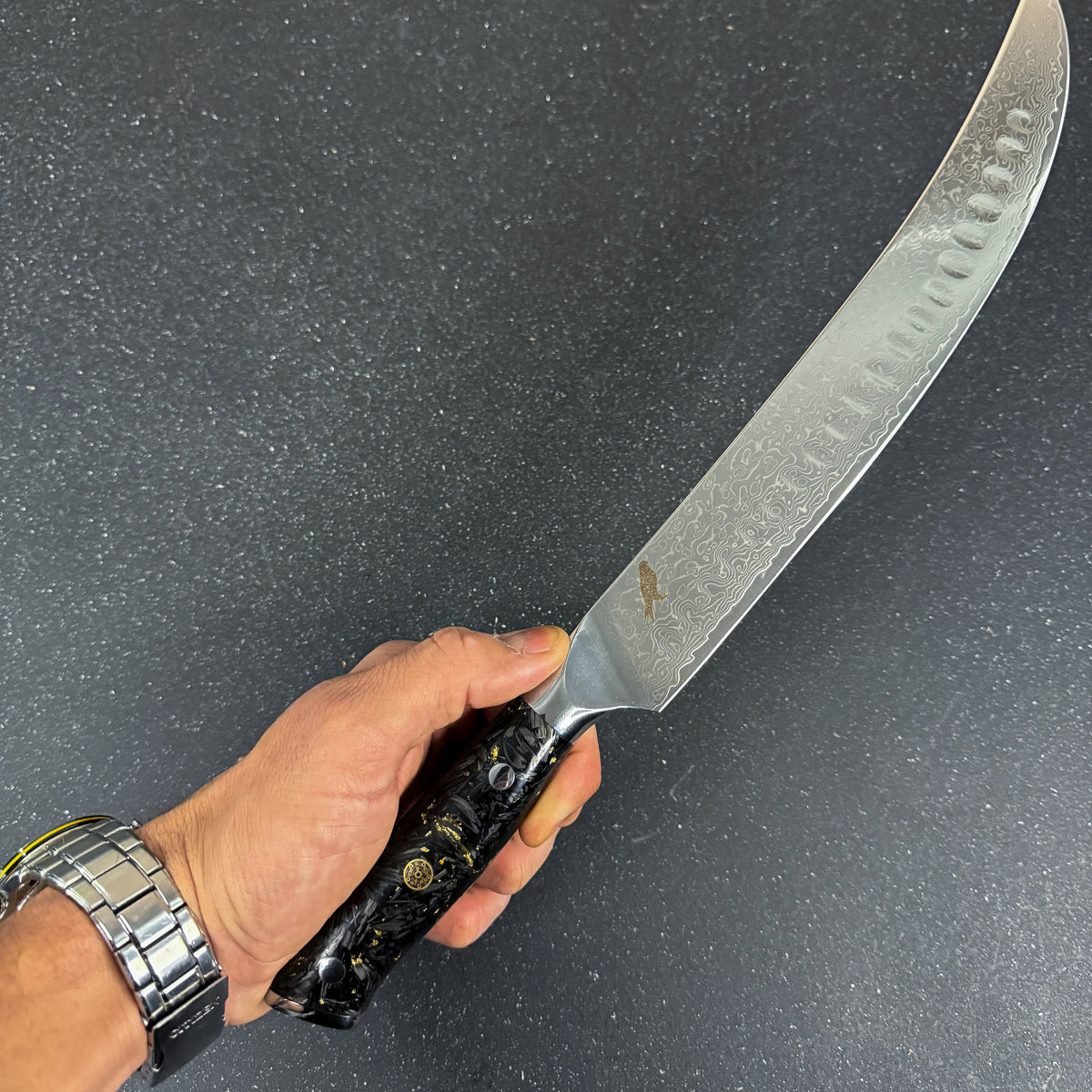 Cuchillo Carnicero Damasco 38 cm Sarmiento Rauka, vista adicional 1