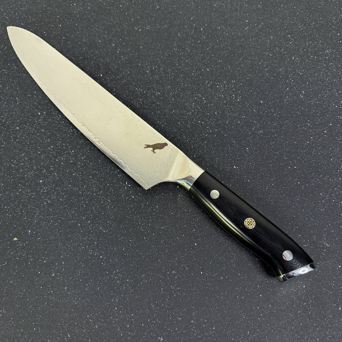 Componentes de cuchillo de cocina/parrilla de acero damasco 37 cm Mate Rauka, segunda foto