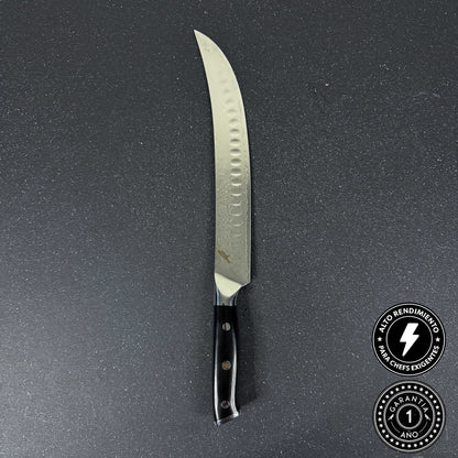Cuchillo Butcher de Acero Damasco 38cm "Sarmiento"