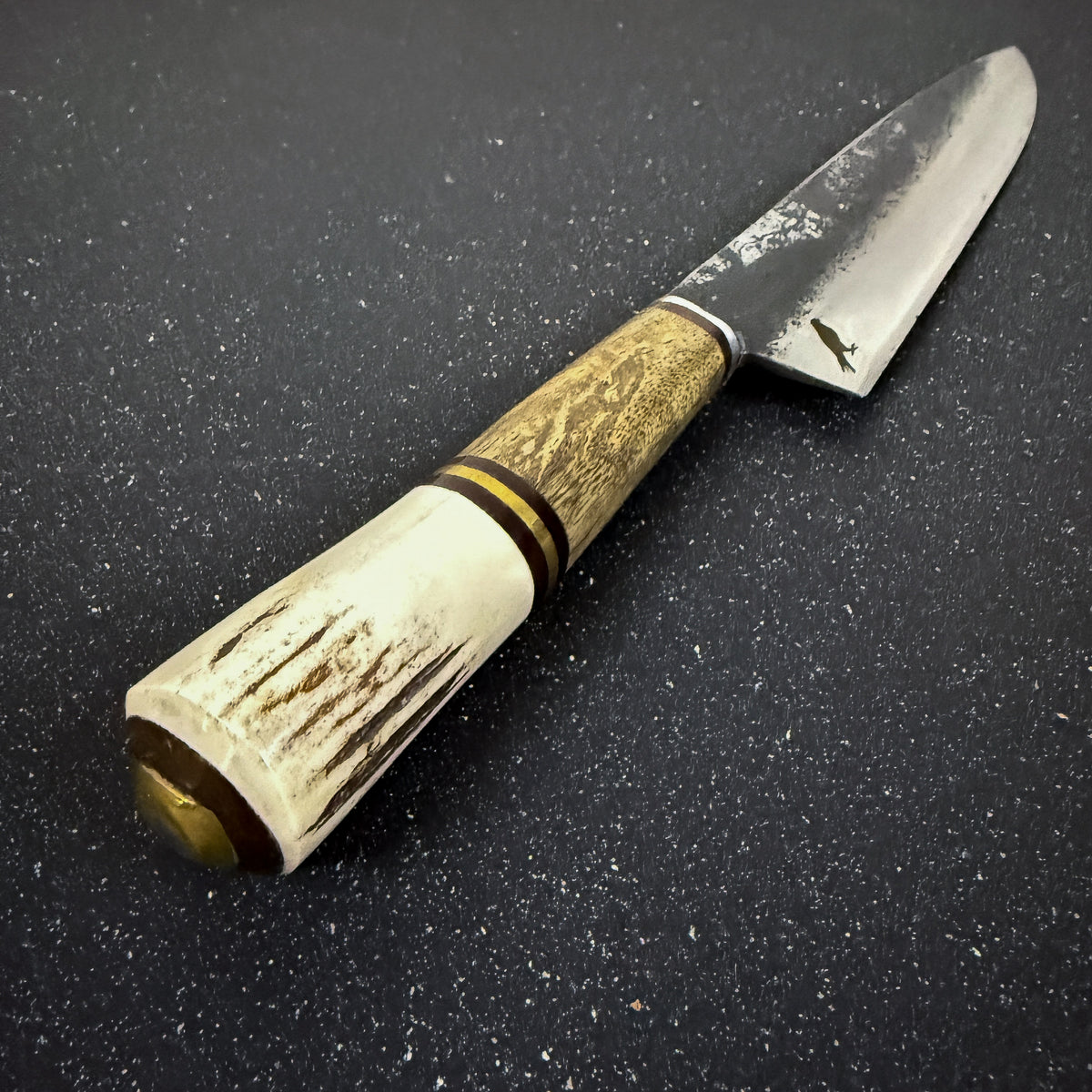 Detalle del filo de cuchillo de cocina 28 cm Jilguero Rauka
