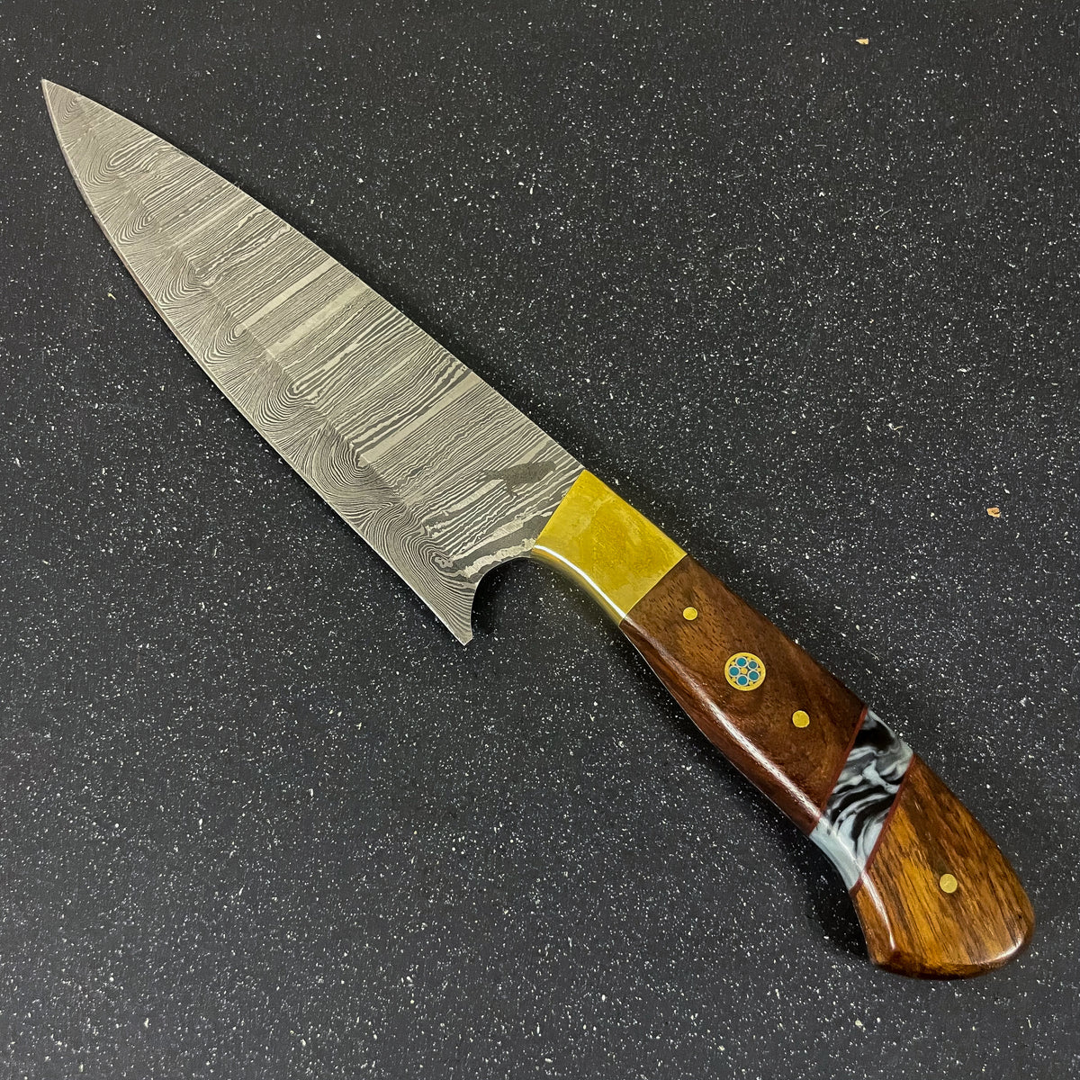 Componentes de cuchillo de cocina de acero damasco 32 cm Colico Rauka