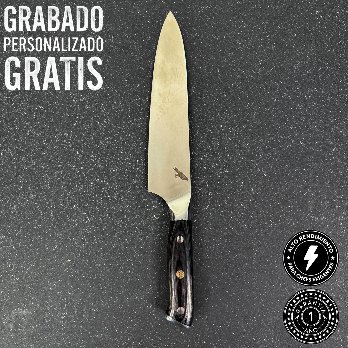 Cuchillo Parrillero de Acero Inoxidable 33,5cm "Lascar" | Rauka