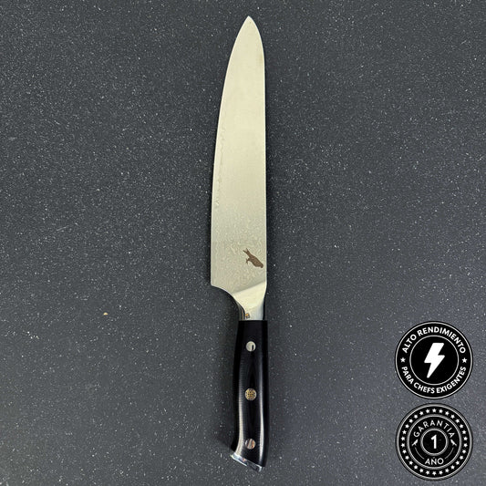 Cuchillo de Cocina/Parrilla de Acero Damasco 37cm "Mate"