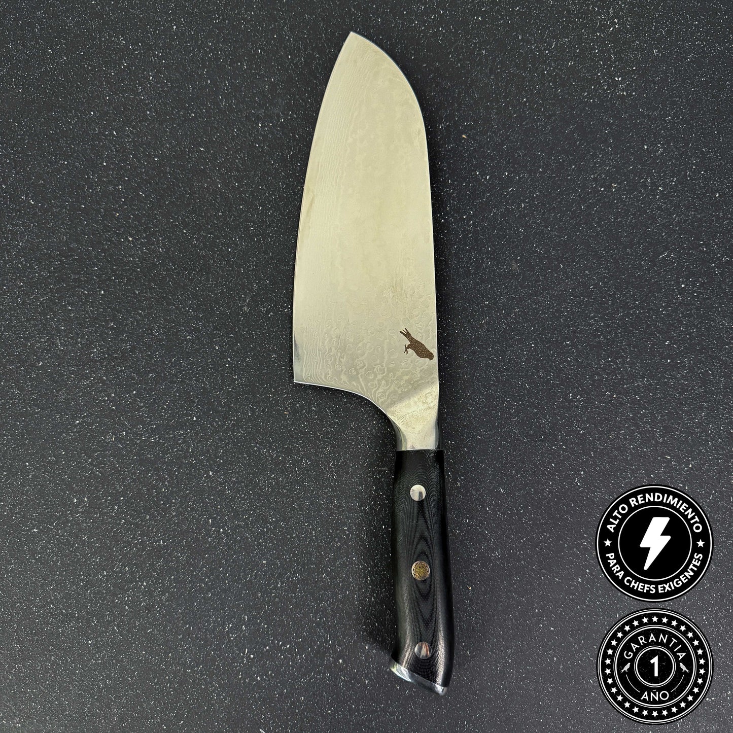 Cuchillo de Cocina de Acero Damasco 32cm "Arenales"
