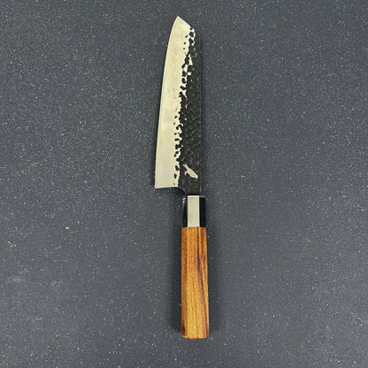 Cuchillo japonés Kiritsuke Rauka Fuji con hoja de acero inoxidable y mango de madera Mkuruti, ideal para cocina y parrilla