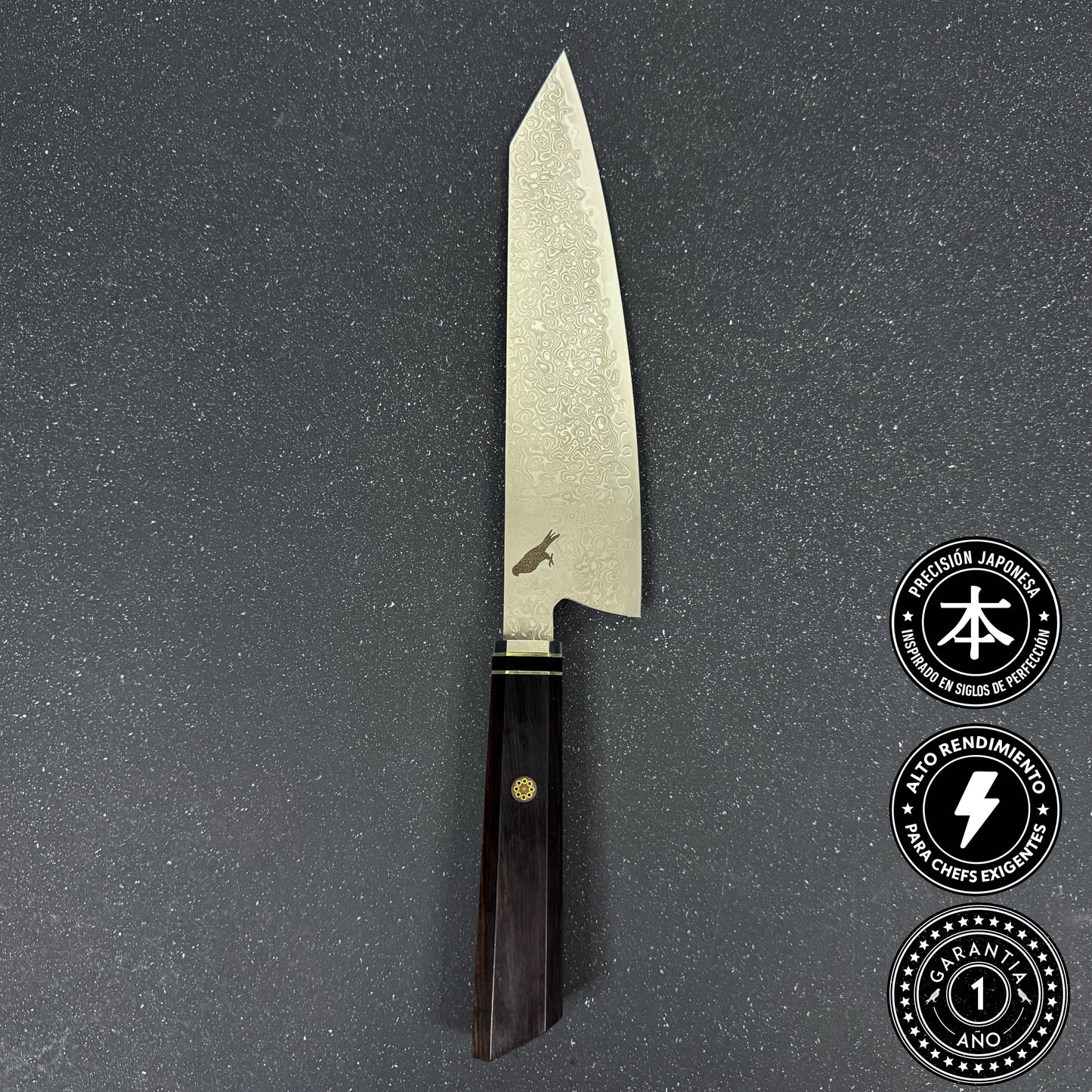 Cuchillo Kiritsuke de Cocina de Acero Damasco 34cm "Kiru"