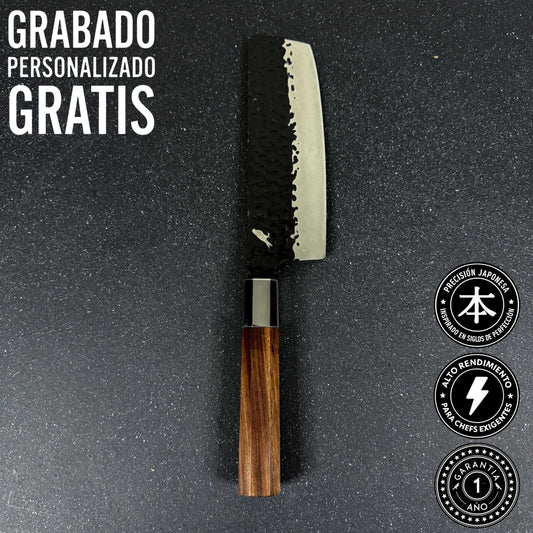 Cuchillo Nakiri de Cocina de Acero Inoxidable 32cm "Ruki"