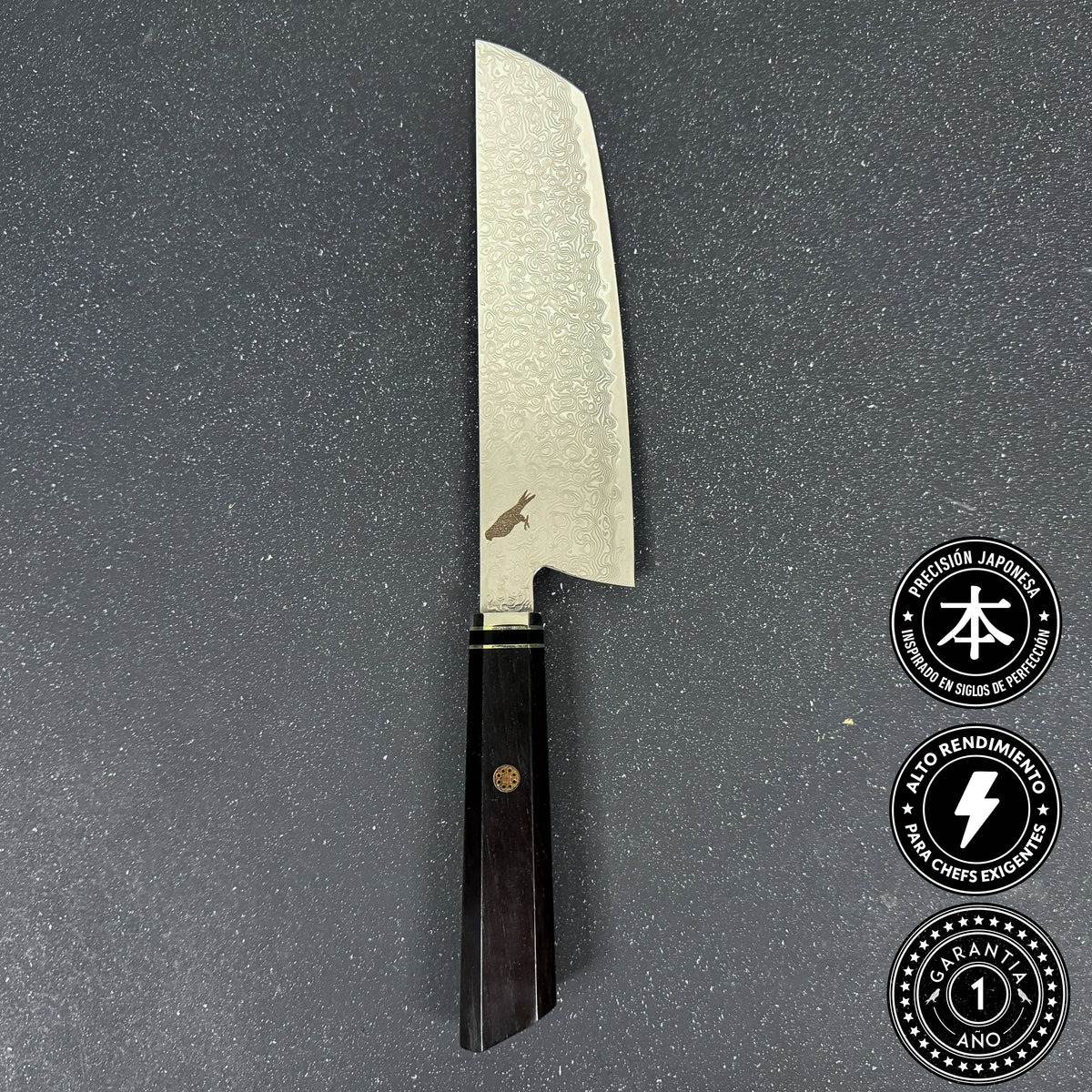 Cuchillo Nakiri Damasco 32cm "Tora"