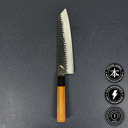 Cuchillo Japonés de Cocina Kiritsuke Acero Damasco 3 capas 38 cm Naoki Rauka