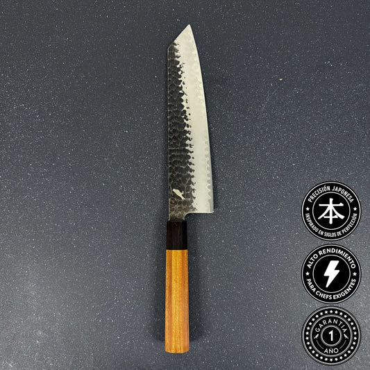 Cuchillo Japonés de Cocina Kiritsuke Acero Damasco 3 capas 38 cm Naoki Rauka