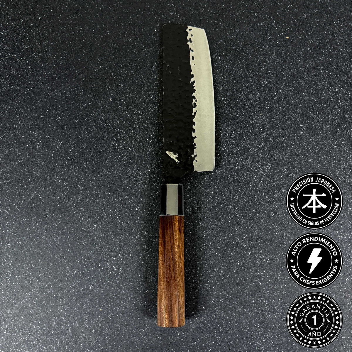 Cuchillo Japonés Nakiri de Cocina de Acero Inoxidable 32 cm Ruki Rauka