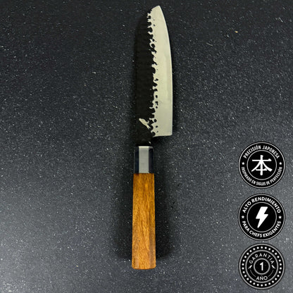 Cuchillo Japonés Santoku de Cocina de Acero Inoxidable 32 cm Hika Rauka