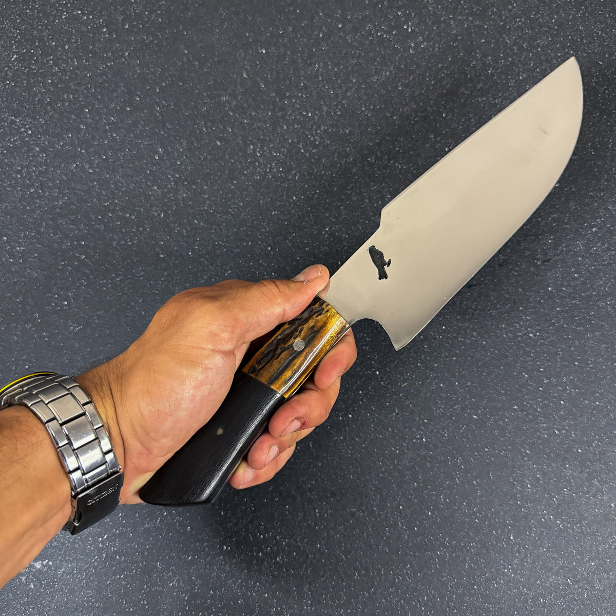 Detalle de cuchillo parrillero 32 cm Concón versión 2 Rauka