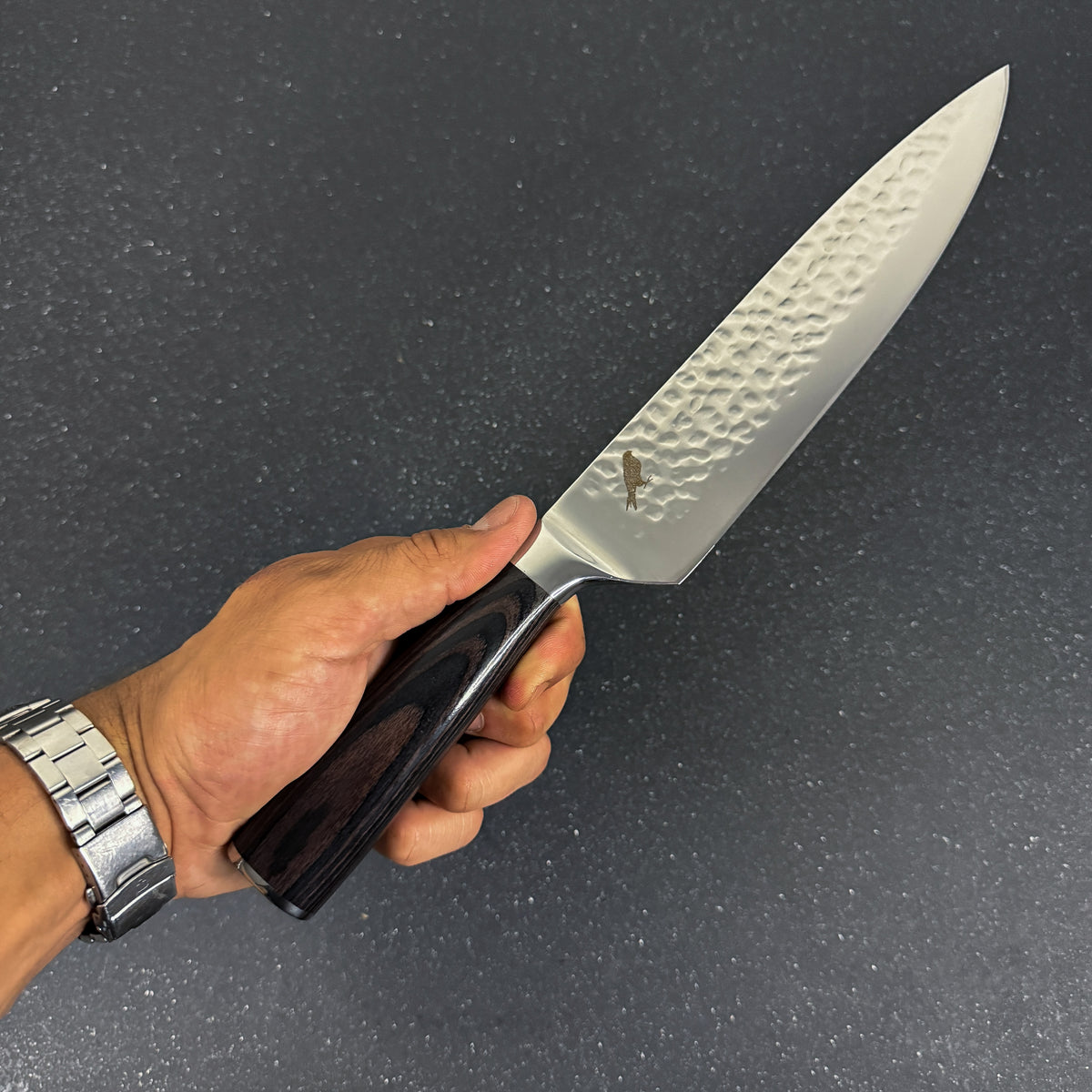 Detalle de cuchillo parrillero de acero inoxidable 33 cm Condor Rauka