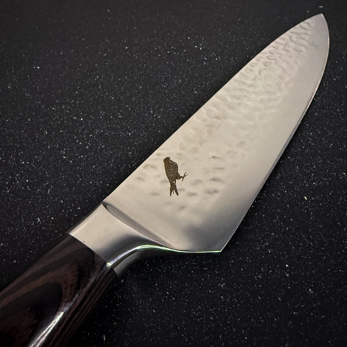 Detalle del filo de cuchillo parrillero de acero inoxidable 33 cm Condor Rauka