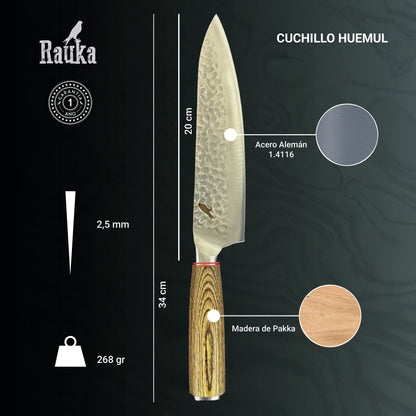 Cuchillo Parrillero de Acero Inoxidable 34 cm Huemul Rauka, vista adicional 1