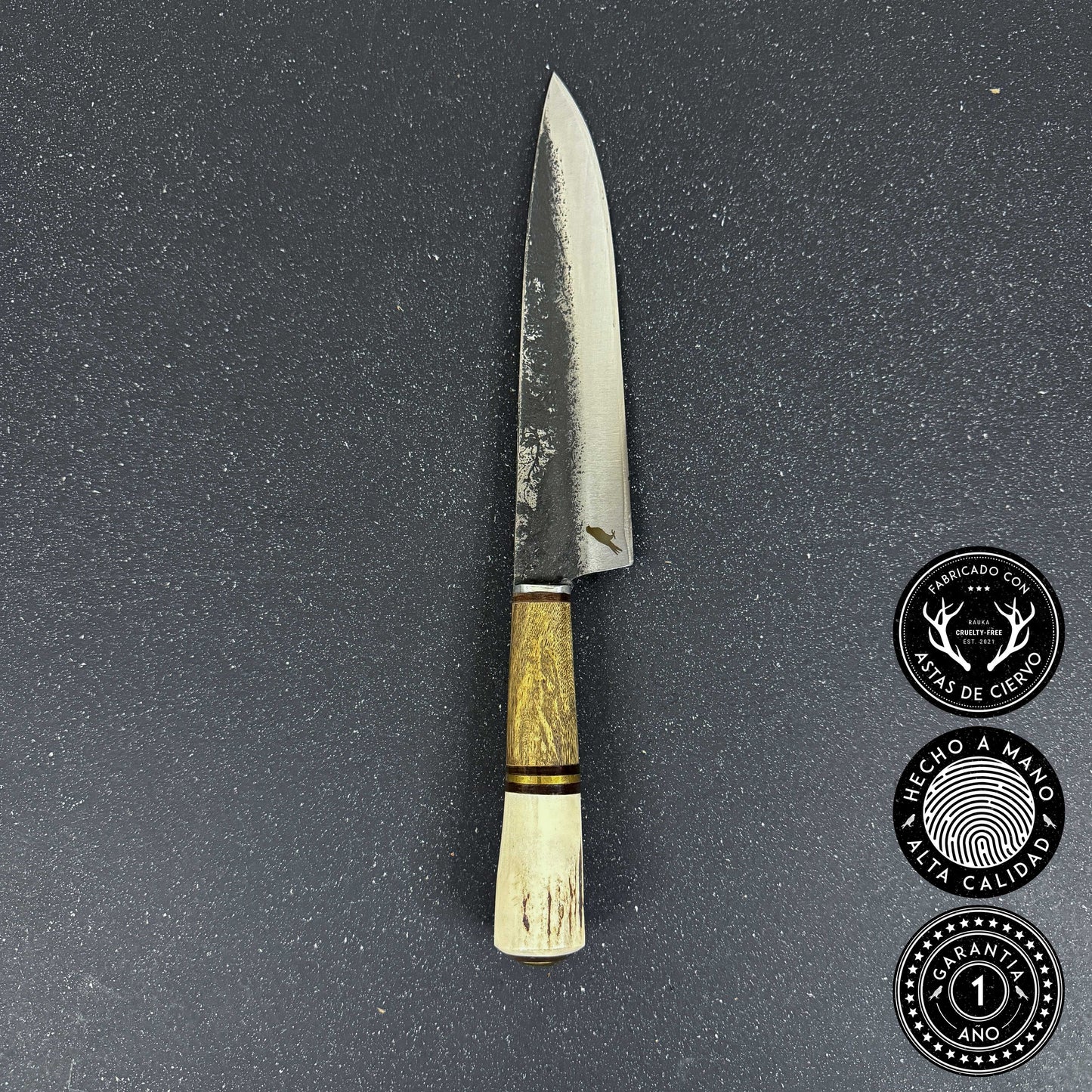 Mango de asta de ciervo del Cuchillo de Cocina 28cm "Jilguero"