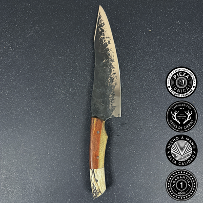 Cuchillo Parrillero Artesanal 38cm "Tucúquere" + Funda | Rauka