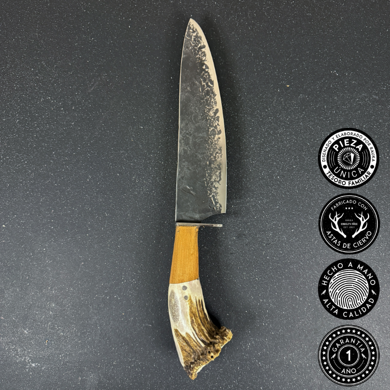 Cuchillo Parrillero Artesanal 43cm "Tucúquere" + Funda | Rauka