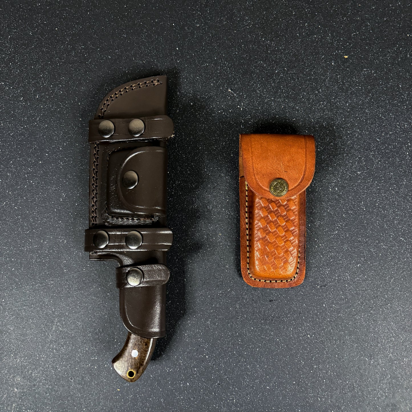 Set outdoor Rauka cuchillo tracker de supervivencia y navaja damasco