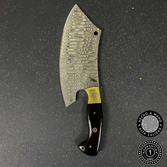 Hacha de Cocina de Acero Damasco 30cm "Cañi"