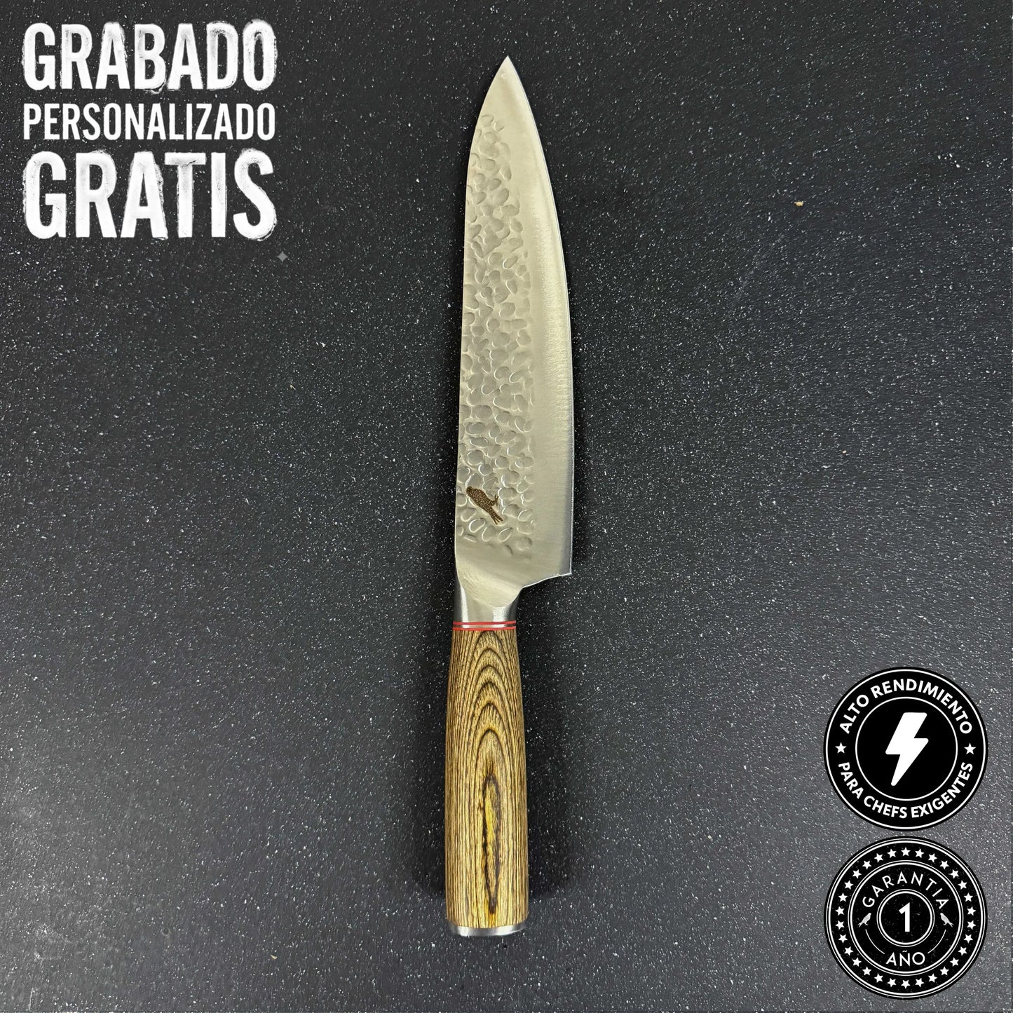 Cuchillo Parrillero de Acero Inoxidable 33cm "Huemul"