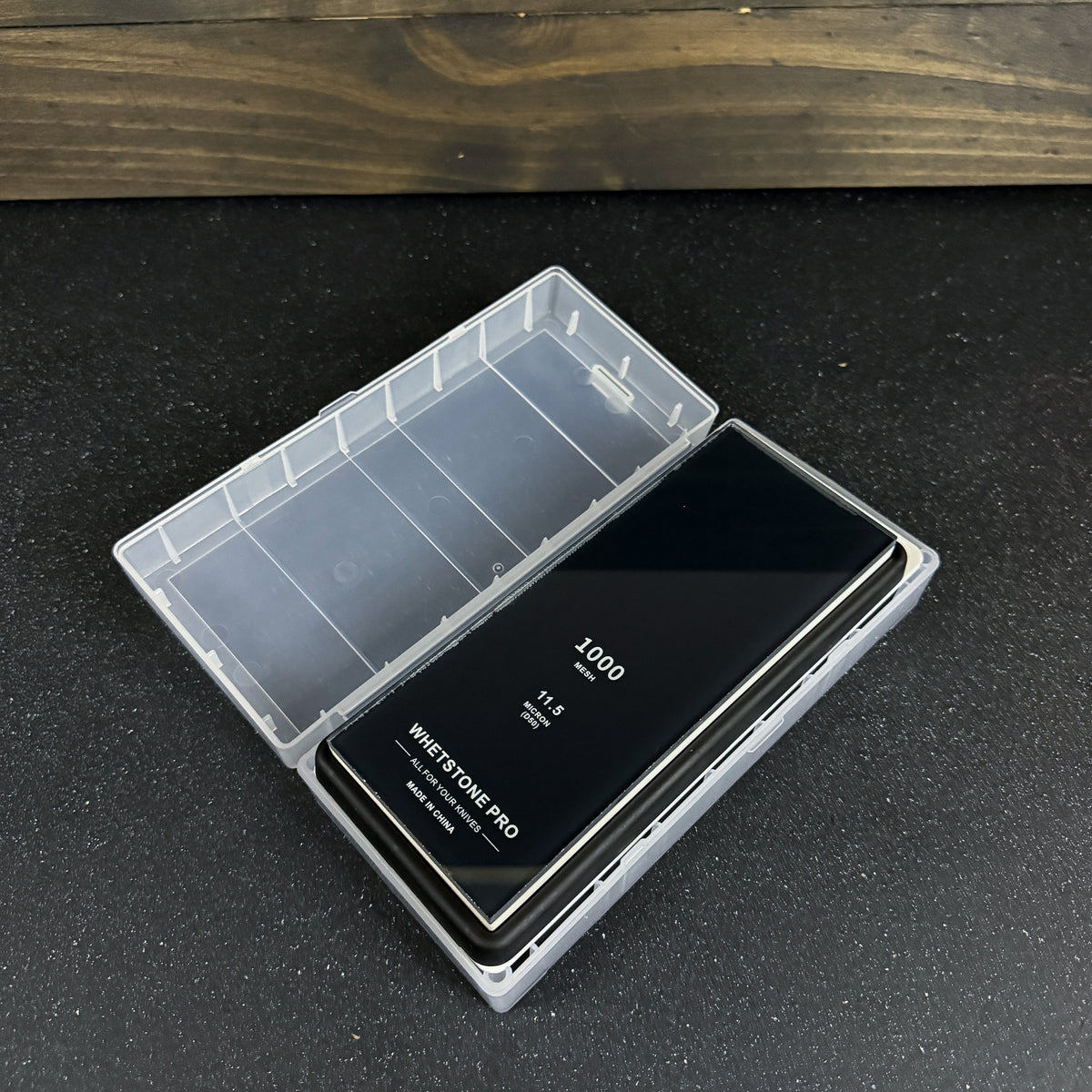 Piedra para Afilar Cuchillos Doble Grano 1000/5000 con Base