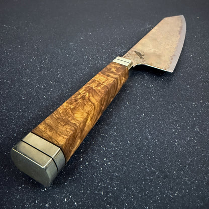 Cuchillo Kiritsuke de Cocina de Acero Damasco con Cobre "Akagane"