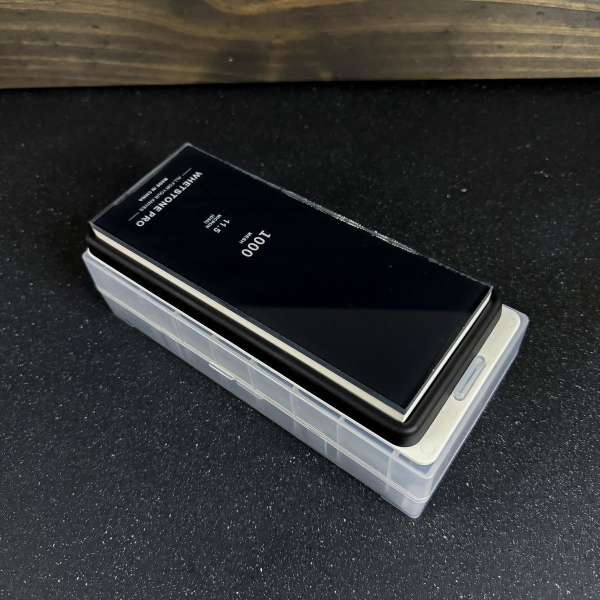 Piedra para Afilar Cuchillos Doble Grano 1000/5000 con Base