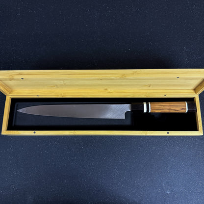Cuchillo Sashimi Yanagiba Japones de Acero 10Cr15CoMoV "Shiranami"